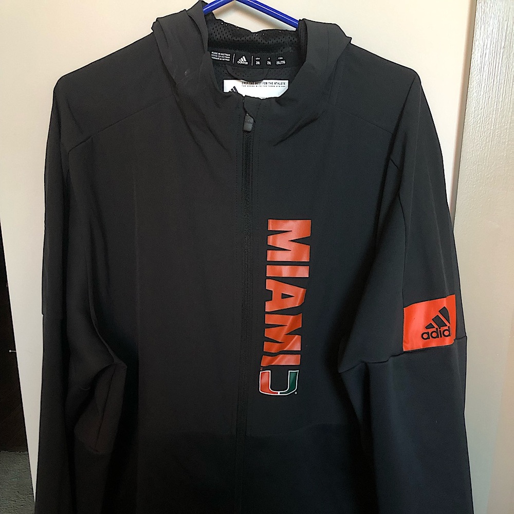 NWOT - University Of Miami Zip Up - Athletic Performance Jacket